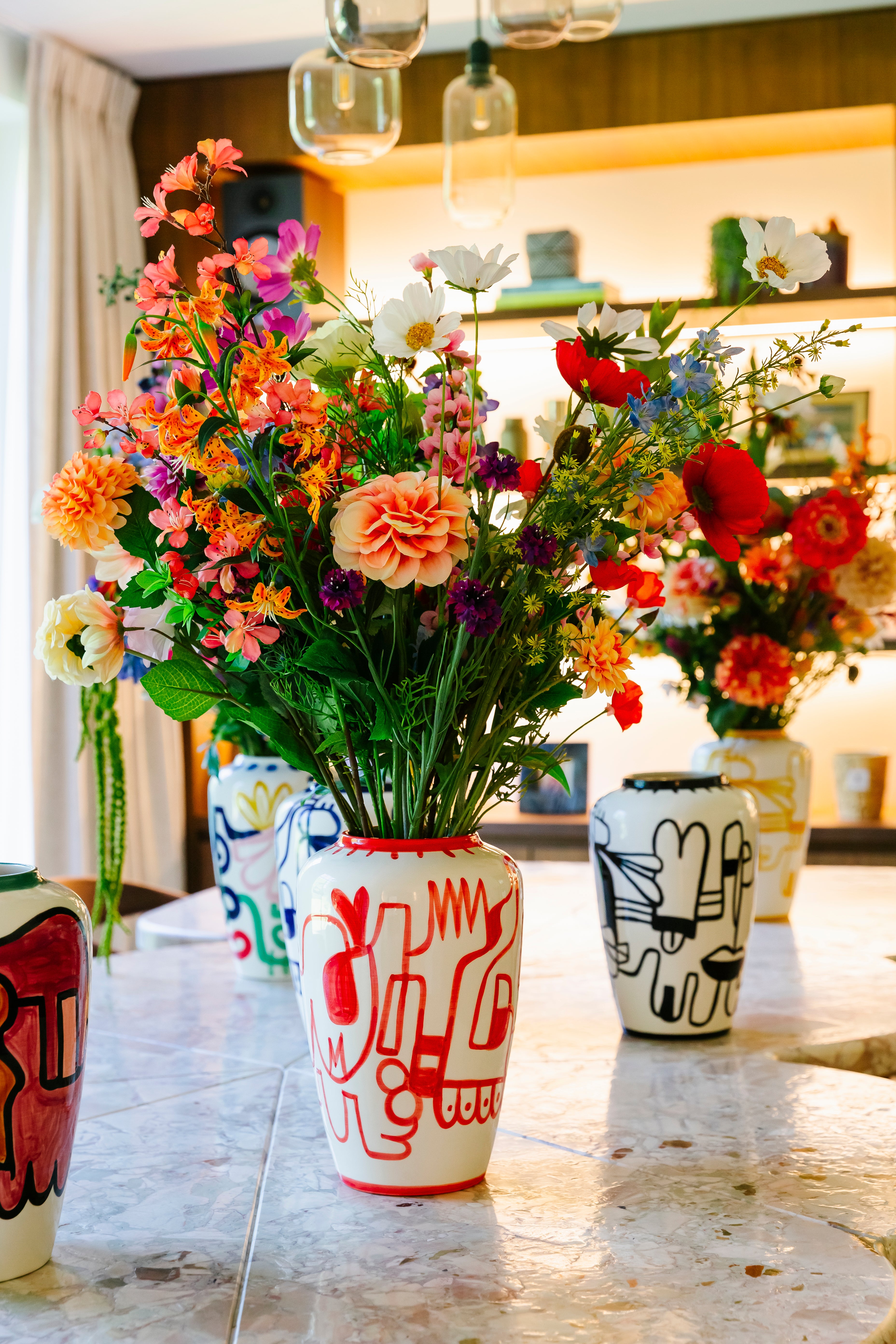 Val Pottery & Julie Loeckx — Vaas Limited Rubi rood