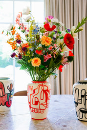 Val Pottery & Julie Loeckx — Vaas Limited Rubi rood