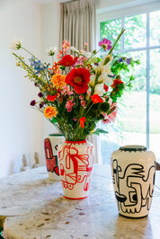Val Pottery & Julie Loeckx — Vaas Limited Rubi rood