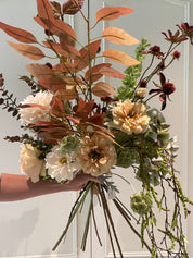 Zijden boeket Drama Green / Cream