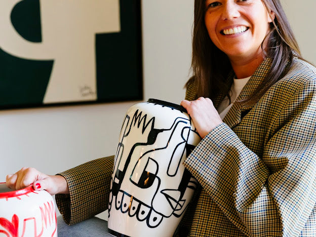 Val Pottery & Julie Loeckx — Vaas Limited Rubi rood