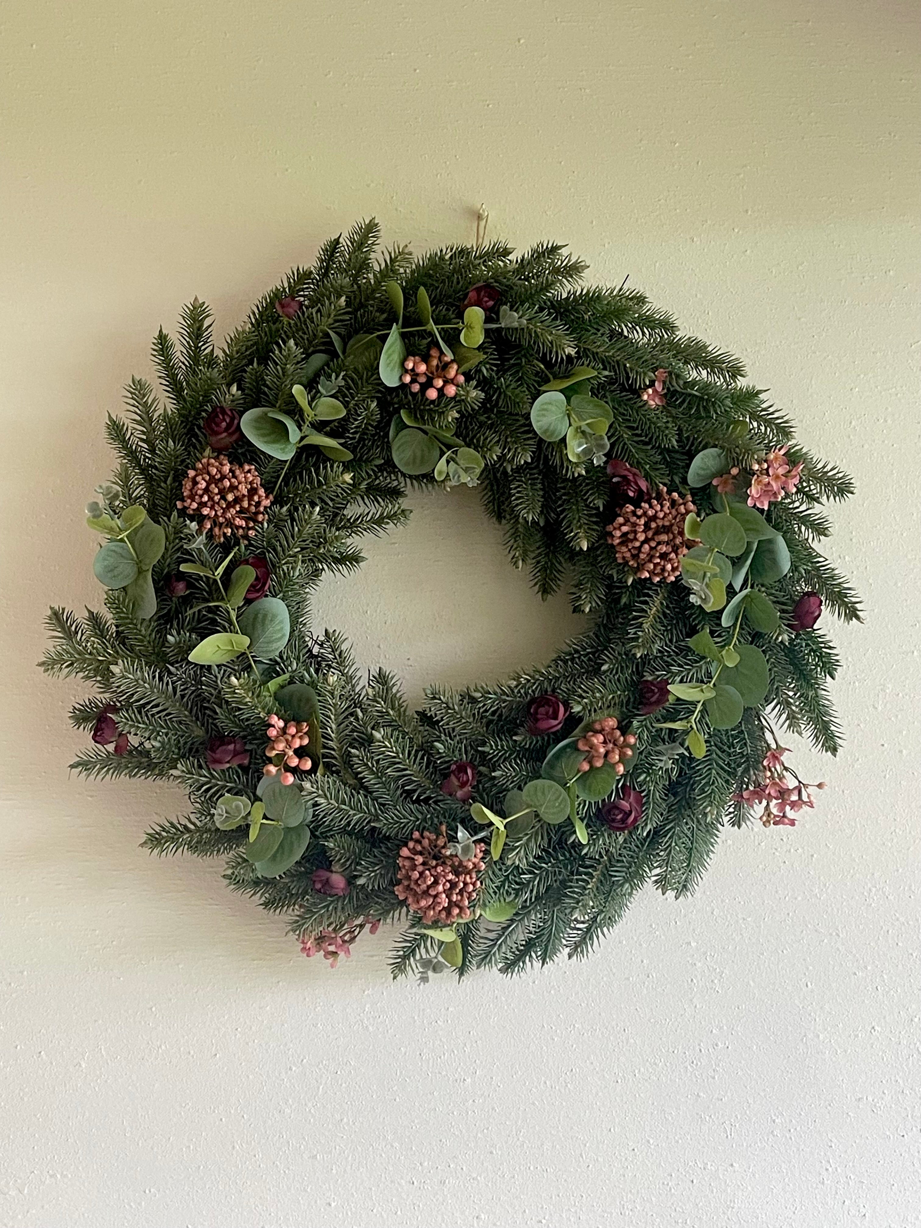 Unieke winterkrans Old Pink/Burgundy – Limited Edition