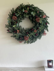 Unieke winterkrans Old Pink/Burgundy – Limited Edition