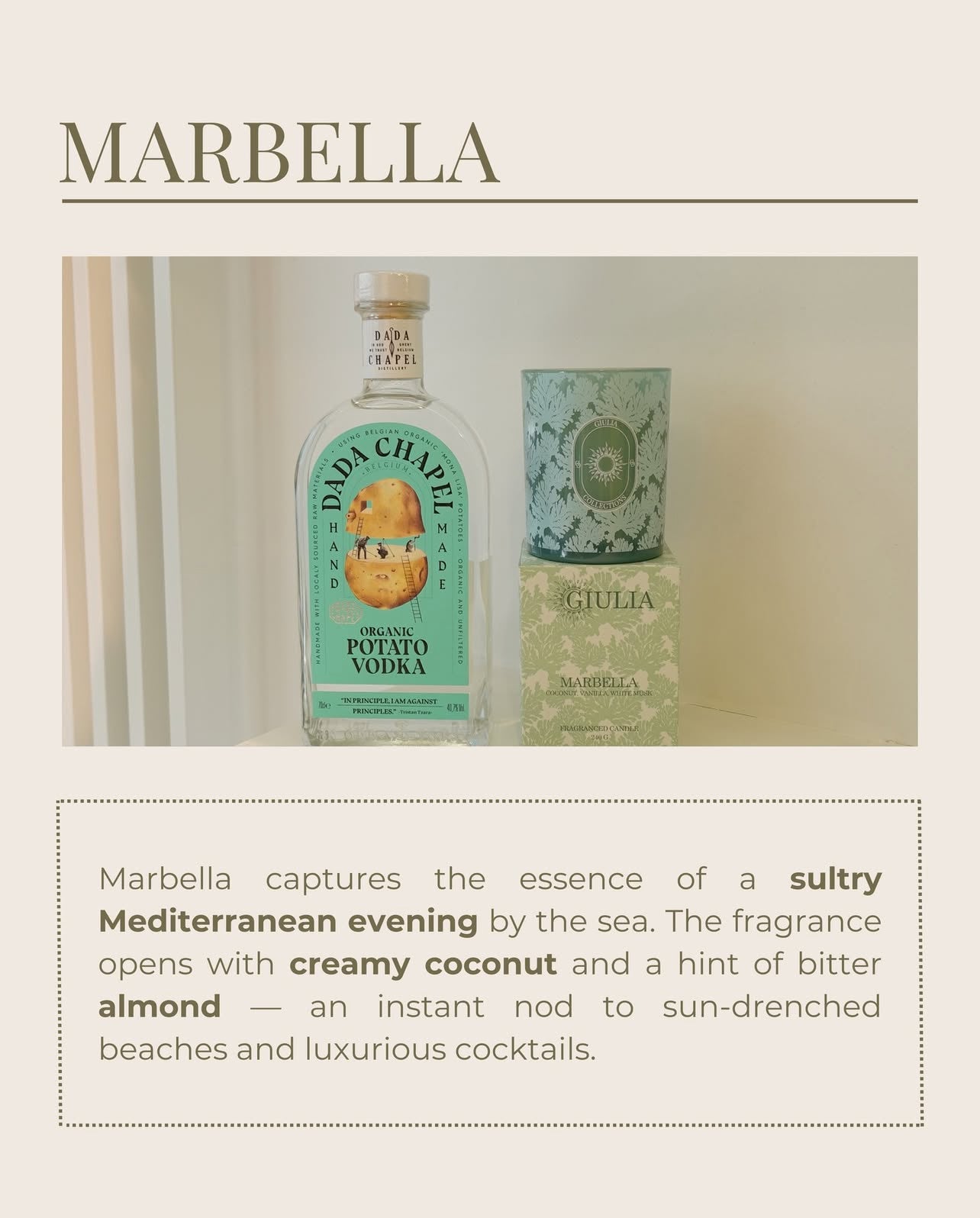 Geurkaars GIULIA – Marbella | Musky