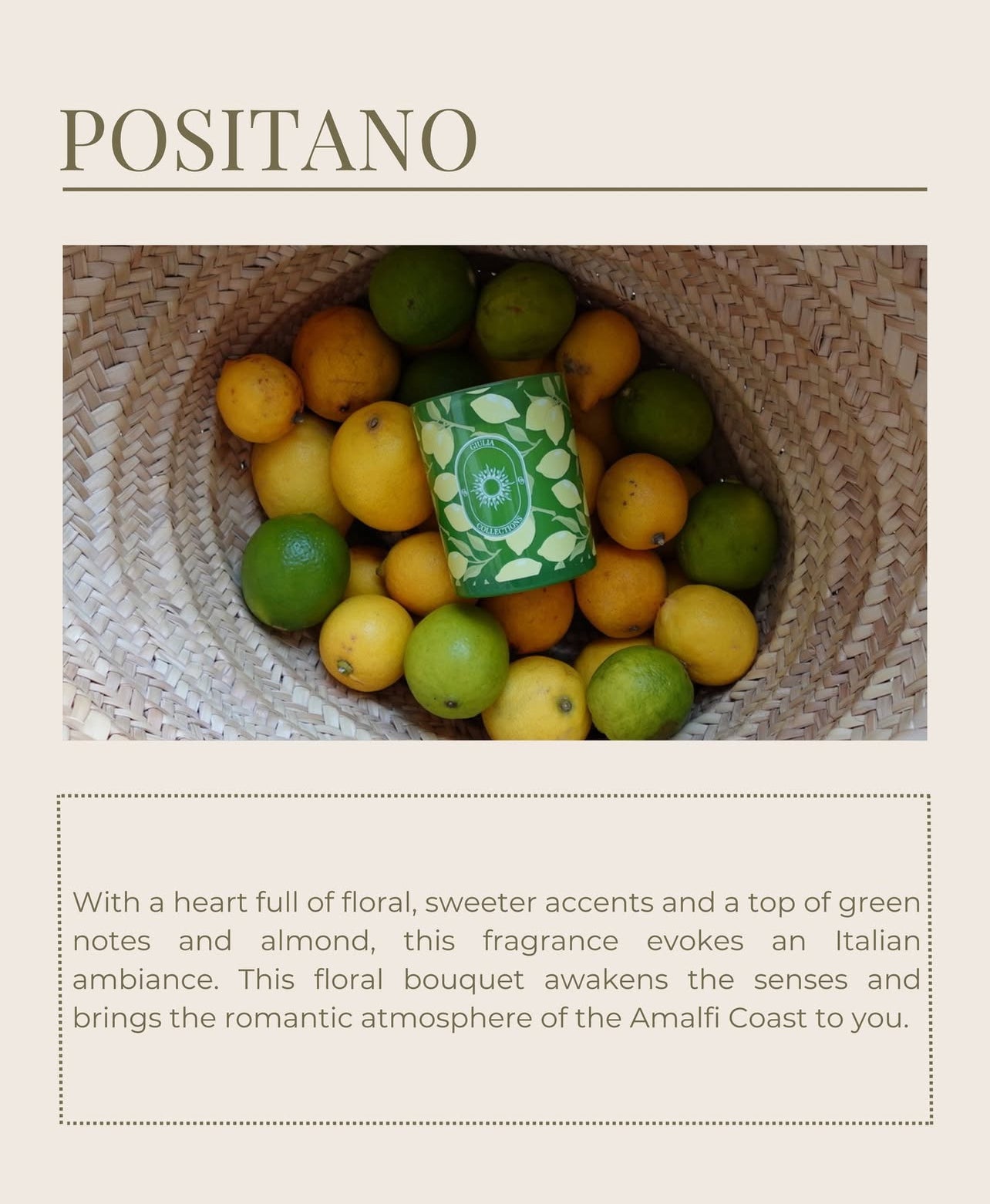 Geurkaars GIULIA – POSITANO | Floraal