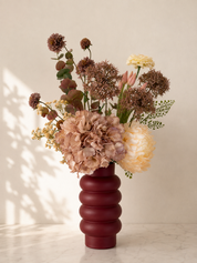 Velvet Blush zijden bloemen in blush en bordeaux tinten
