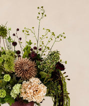 Zijden bloemenboeket Velvet Garden met vaas