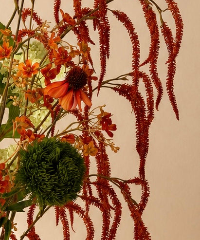 Burnt Orange zijden boek detail oranje tinten