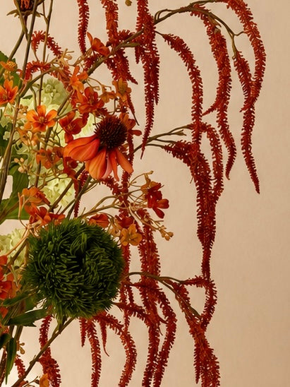 Burnt Orange zijden boek detail oranje tinten